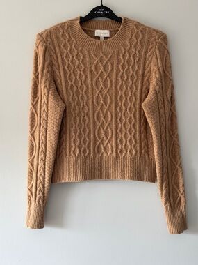 Favorite Daughter Wool Cashmere Cable Knit
Sweater Camel Size M